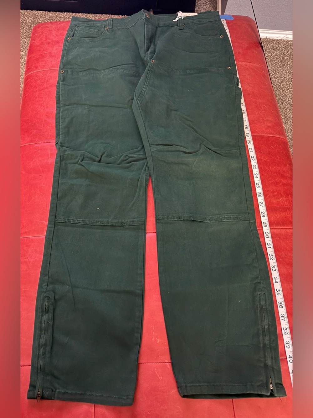 Mnml Men's Dark Green Work-Style Jeans size 36